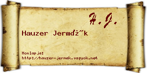 Hauzer Jermák névjegykártya